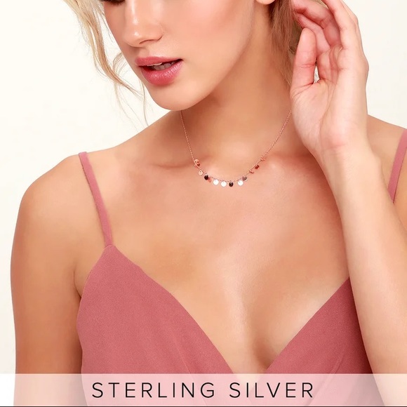 Lulus Jewelry - Rose gold circle necklace